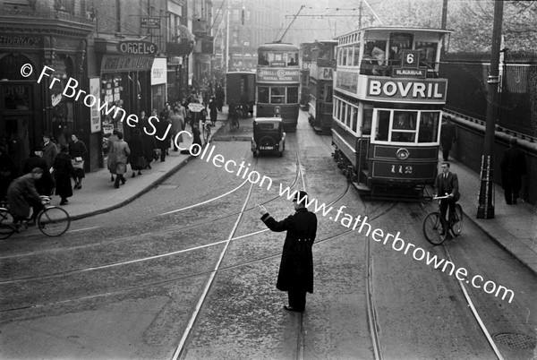 NASSAU STREET POINTSMAN WITH TRAM